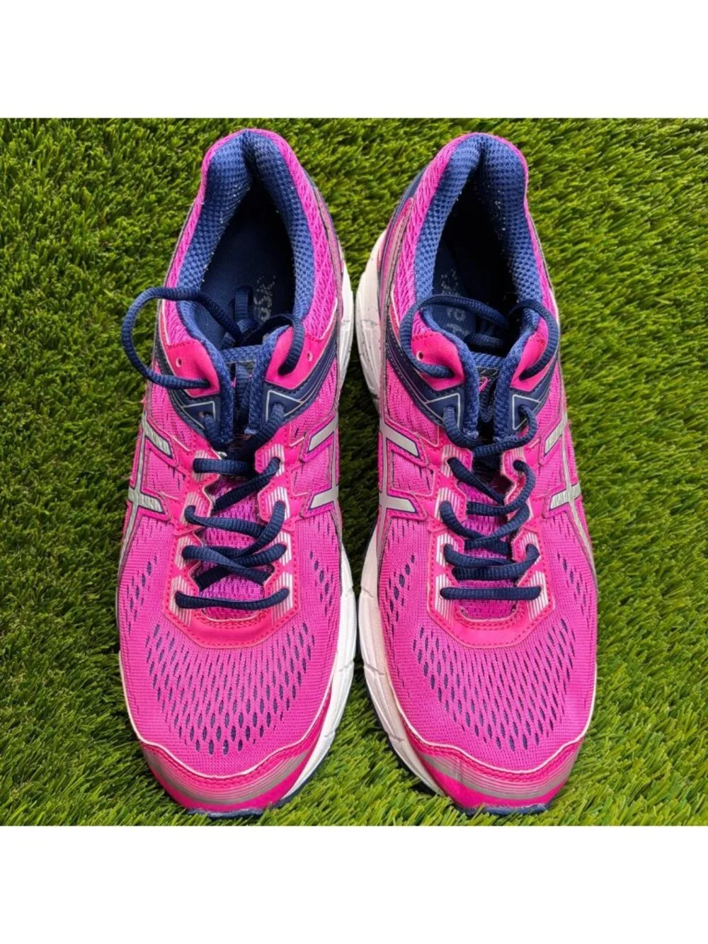 Asics GT-1000 4 Womens Size 11 Pink Blue Silver Athletic Running Shoes Sneakers